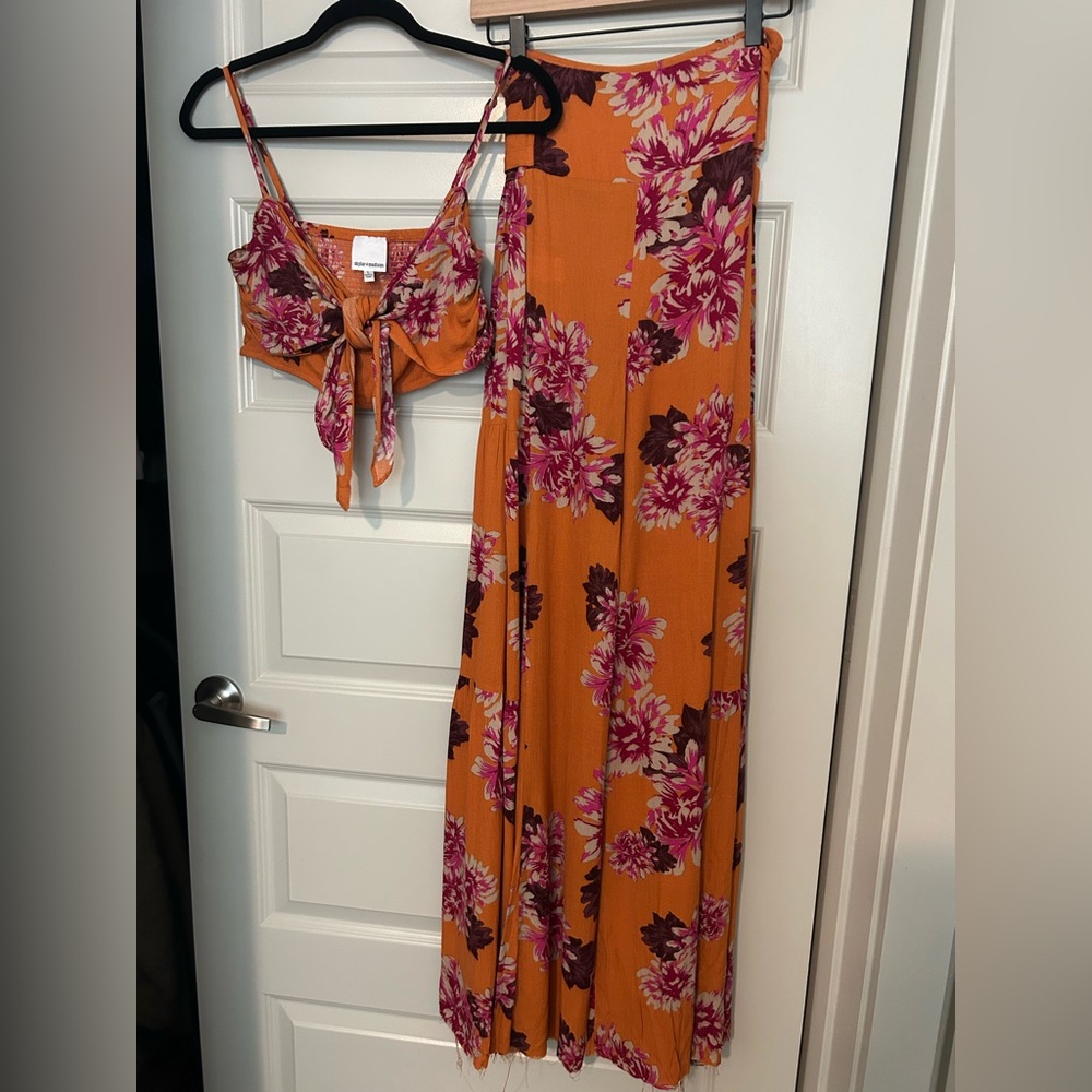 Floral Orange and Purple Set